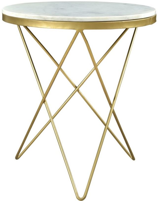 Moe's Home Collection Haley White and Gold Side Table
