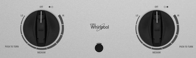 Whirlpool® 21" Electric Cooktop-Black on Stainless 1
