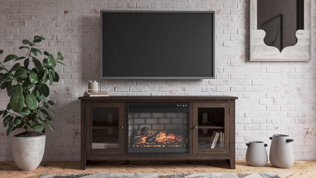 Signature Design by Ashley® Camiburg Warm Brown 60" TV Stand with Electric Fireplace 1