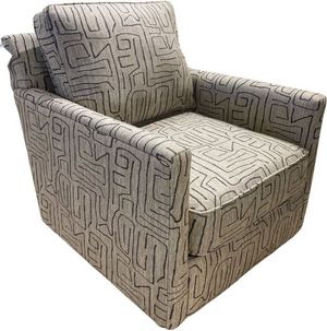 Fusion Furniture Charlotte Parchment Navato Hemp Swivel Glider Chair