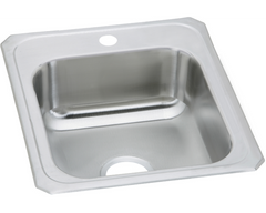 Elkay® Celebrity Stainless Steel 17'' x 2.25'' x 6.88'' Single Bowl Drop-In Sink