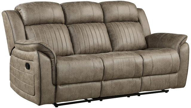 Homelegance® Centeroak Sandy Brown Double Reclining Sofa-0