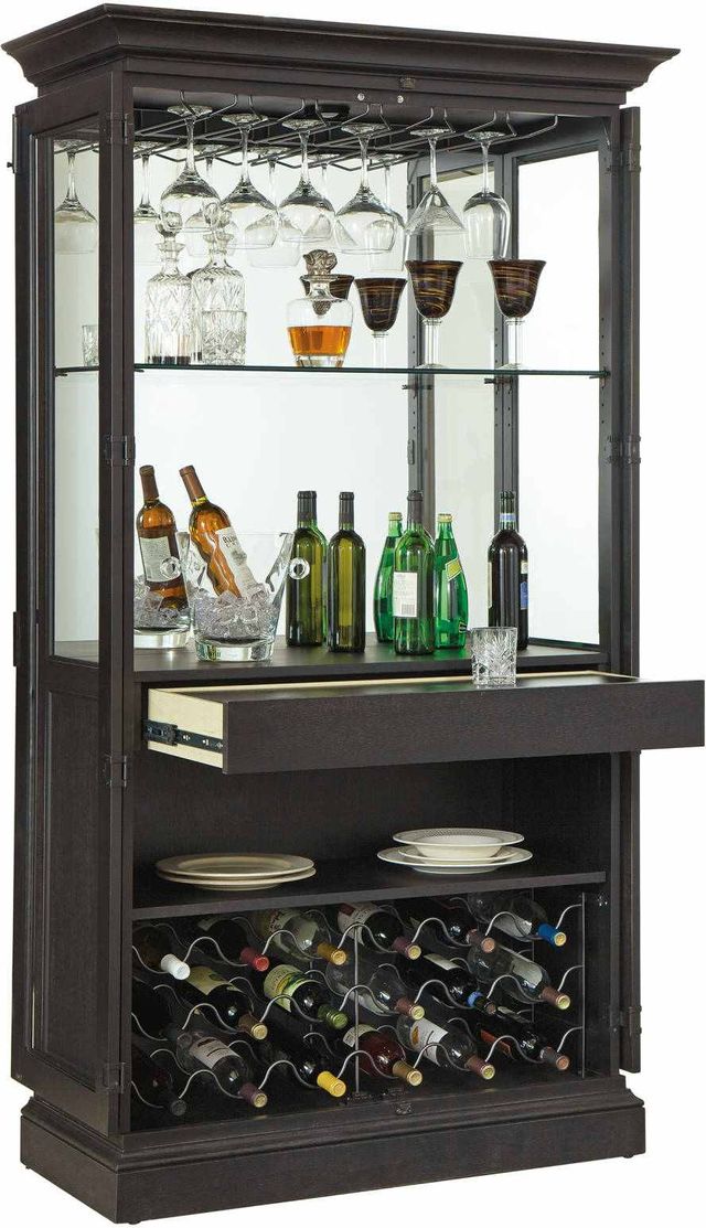 Howard Miller® Socialize IV Aged Black Wine & Bar Cabinet 4