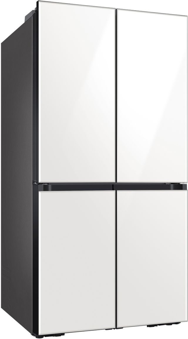 Samsung Bespoke 22.8 Cu. Ft. White Glass Built In French Door Refrigerator-2