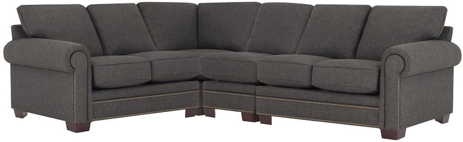 Kevin Charles Fine Upholstery® Foster Sugarshack Dark Brown Sectional