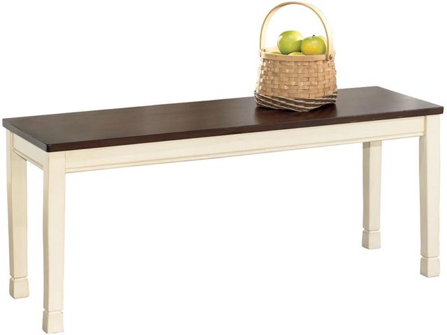 Signature Design by Ashley® Whitesburg Brown/Cottage White Dining Room Bench-0
