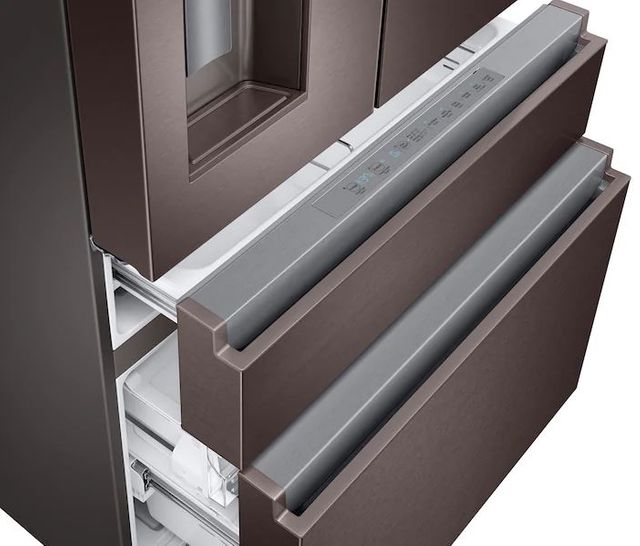Samsung 22.6 Cu. Ft. Fingerprint Resistant Tuscan Stainless Steel French Door Counter Depth Refrigerator-RF23M8070DT-3