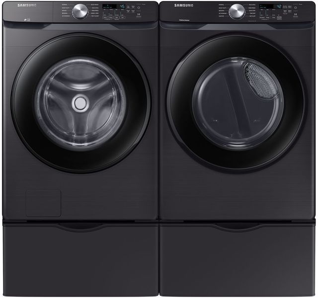 Samsung Fingerprint Resistant Black Stainless Steel Front Load Laundry Pair 14
