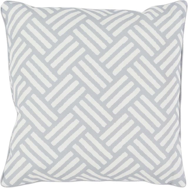 Surya Basketweave Ivory/Medium Gray 16"x16" Pillow Shell-0