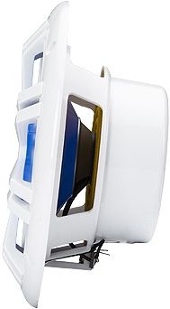 KICKER® KM-Series White 6.5" Blue-LED Coaxial Marine Speaker 1