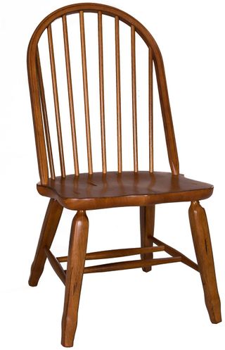 Liberty Furniture Treasures Rustic Oak Bow Back Side Chair