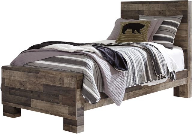 Benchcraft® Derekson Multi Gray Twin Panel Bed-0