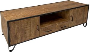Coast2Coast Home™ Woodson Tanner Exotic Blaise Natural/Charcoal Powder Coated Credenza