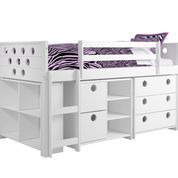 Donco Kids Circles White Twin Low Loft Bed