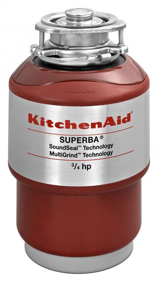 KitchenAid® 0.75 HP Continuous Feed Red Food Waste Disposer