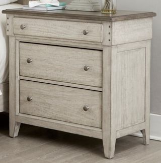 Liberty Furniture Ivy Hollow Dusty Taupe/Weathered Linen Bedside Chest