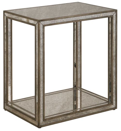 Uttermost® Julie Antique Mirror End Table with Antique Gold Accents