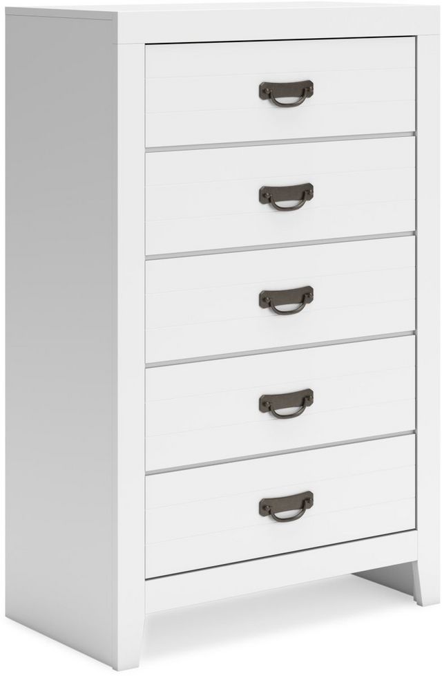 Braunter Chest of Drawers - Aged White (B792-46-SI)