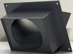 Vent-A-Hood Black 7" Round Wall Louver