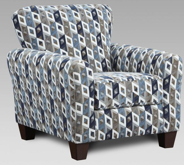 Affordable Furniture Cube Blue/Grey Accent Chair-0