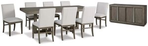 Benchcraft® Anibecca 10-Piece Gray Dining Room Set