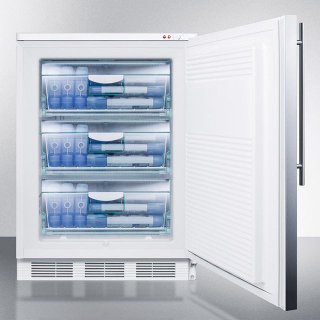 Summit® 3.5 Cu. Ft. Stainless Steel Built In Under The Counter Upright Freezer 3