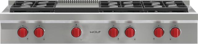 Wolf® 48" Stainless Steel Pro Style Gas Rangetop 2