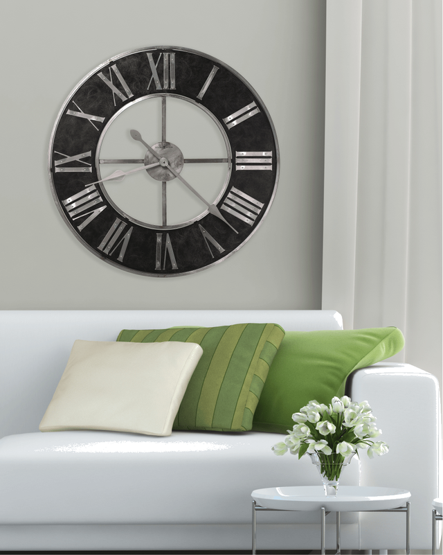 Howard Miller® Dearborn 32" Antique-Brass Wall Clock-2