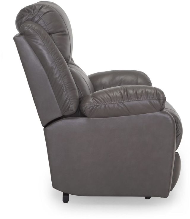 Franklin™ Caeser Antigua Dark Gray Leather Rocker Recliner Chair-2