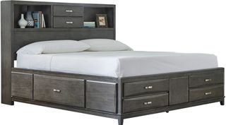 Signature Design by Ashley® Caitbrook Gray Queen Storage Bed with 8 Drawers
