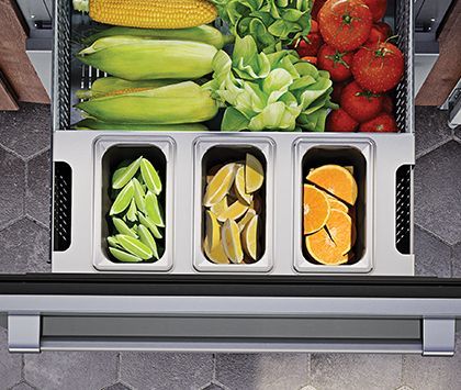 Caliber™ Stainless Steel Refrigerated Drawer Prep Station Tray 1