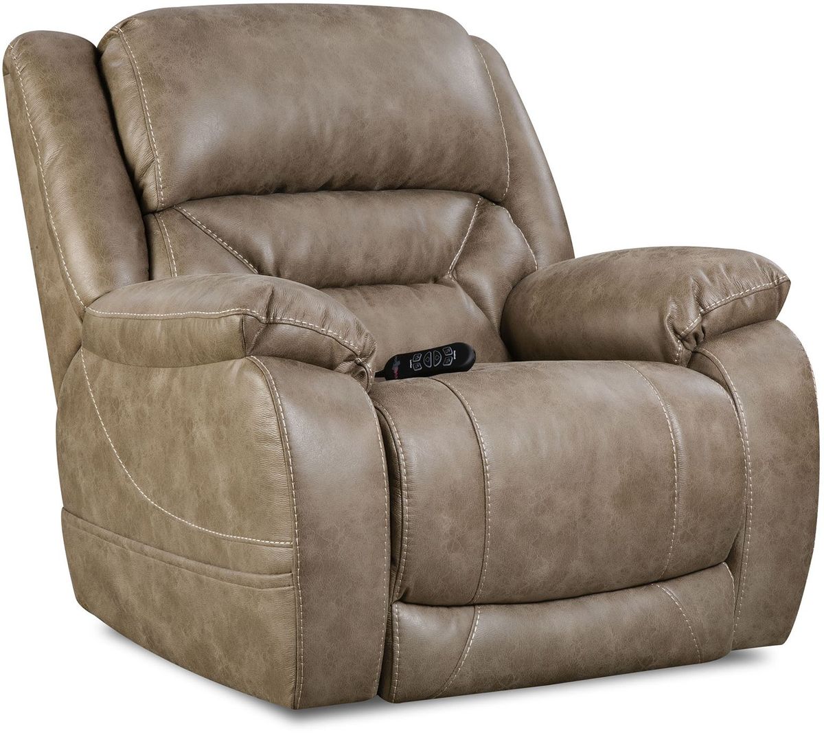 HomeStretch Custom Comfort Gray Wall-Saver Power Recliner