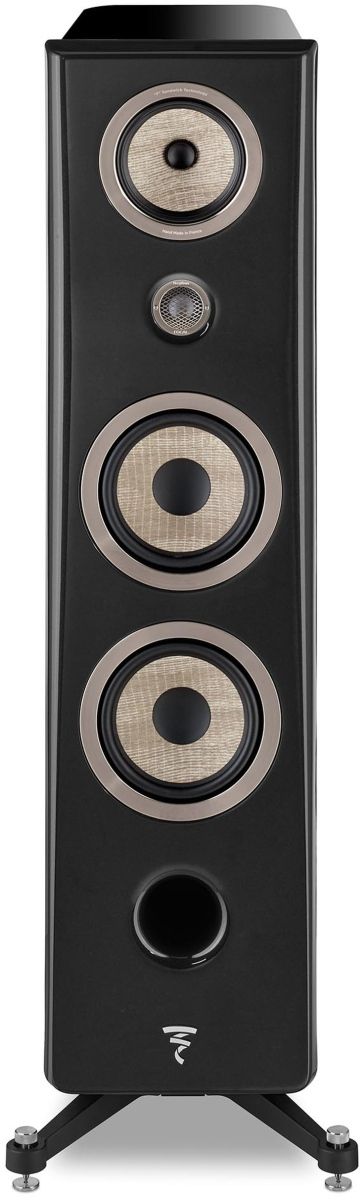 Focal® Kanta 8" Deep Black and Walnut High Gloss Floor Standing Speaker 2