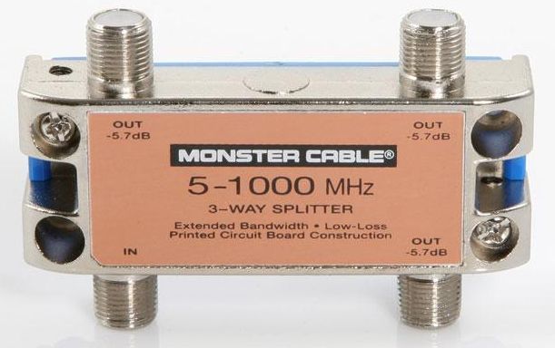 Monster® 3 Way Standard® RF Splitter