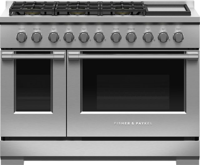 Fisher & Paykel Series 7 48" Stainless Steel Pro Style Gas Range-0