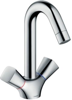 Hansgrohe Logis Chrome 1.2 GPM Single-Hole Faucet with Swivel Spout and Pop-Up Drain