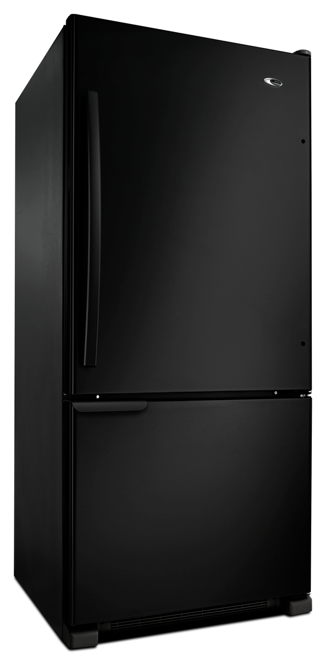 Amana® 18.7 Cu. Ft. Bottom Freezer Refrigerator-Black on Black 1