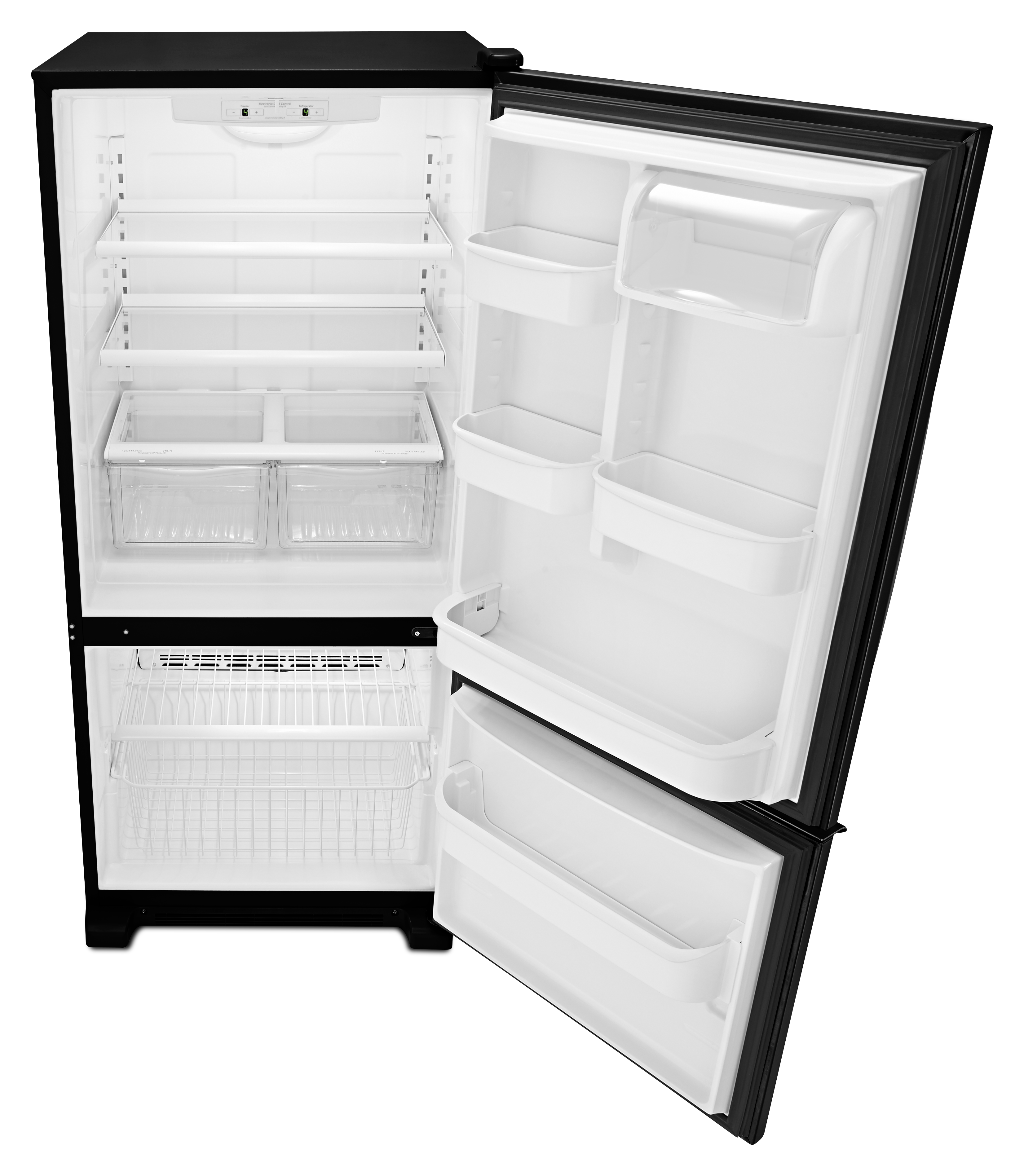 Amana® 18.7 Cu. Ft. Black Bottom Freezer Refrigerator | Big Sandy ...