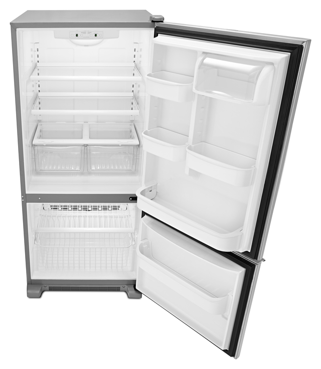Amana® 18.7 Cu. Ft. Stainless Steel Bottom Freezer Refrigerator-2