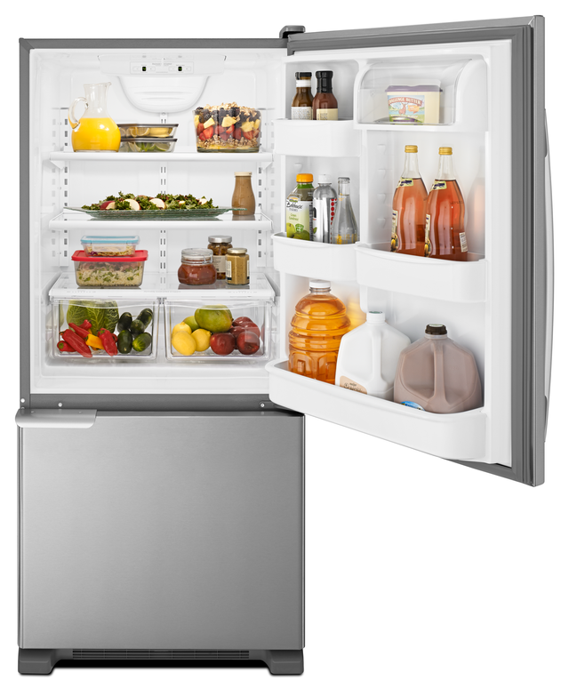 Amana® 18.7 Cu. Ft. Stainless Steel Bottom Freezer Refrigerator 9
