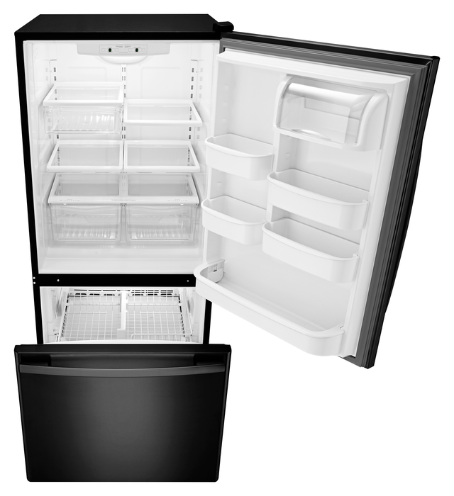 Amana® 18.7 Cu. Ft. Black Bottom Freezer Refrigerator-3