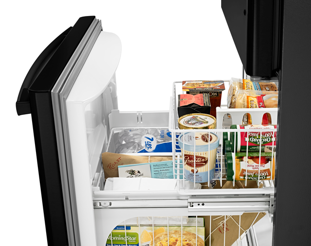 Amana® 18.7 Cu. Ft. Black Bottom Freezer Refrigerator 5