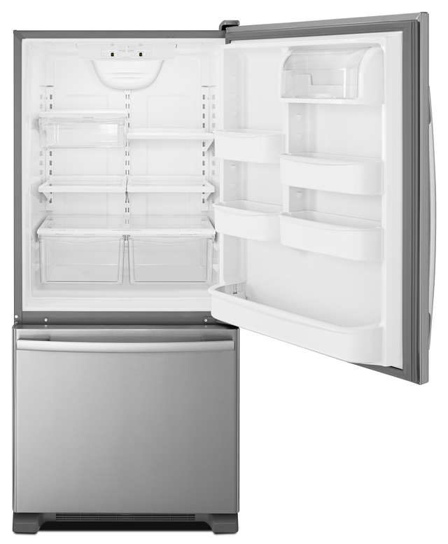 Amana® 18.7 Cu. Ft. Stainless Steel Bottom Freezer Refrigerator 24