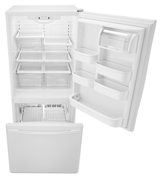 Amana® 18.7 Cu. Ft. White Bottom Freezer Refrigerator 1