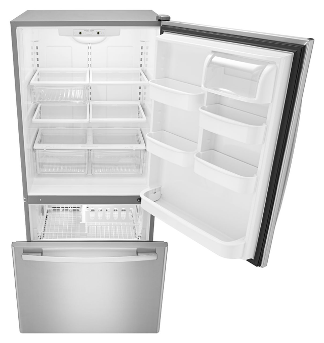Amana® 22.1 Cu. Ft. Stainless Steel Bottom Freezer Refrigerator 3
