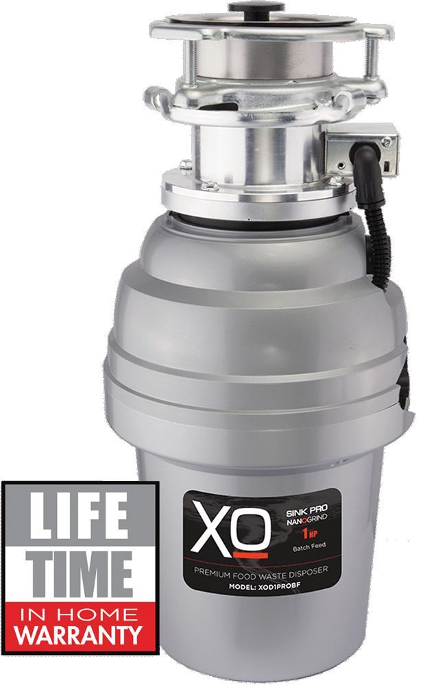 XO 1 HP Batch Feed Stainless Steel Food Waste Disposer 1