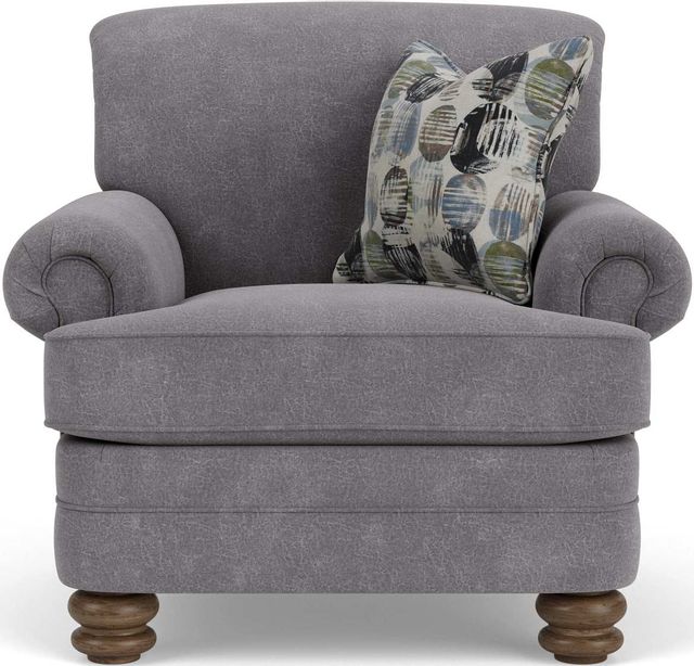 Flexsteel® Bay Bridge Gray Charcoal Chair 1