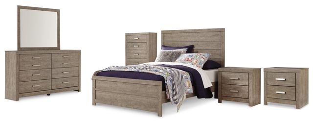 Signature Design by Ashley® Culverbach 6-Piece Gray Queen Panel Bed Set