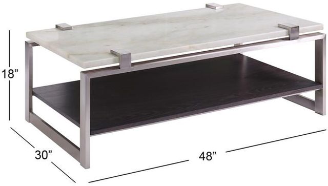 Magnussen® Home Paradox Pearl White Rectangular Cocktail Table 6