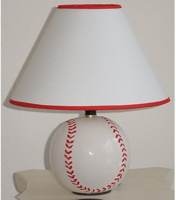 ACME Furniture All Star Red/White Baseball Table Lamp (Set-8) 1